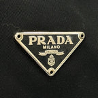 Prada Handbag Tessuto Triangle Logo Nylon Black Silver — view 5