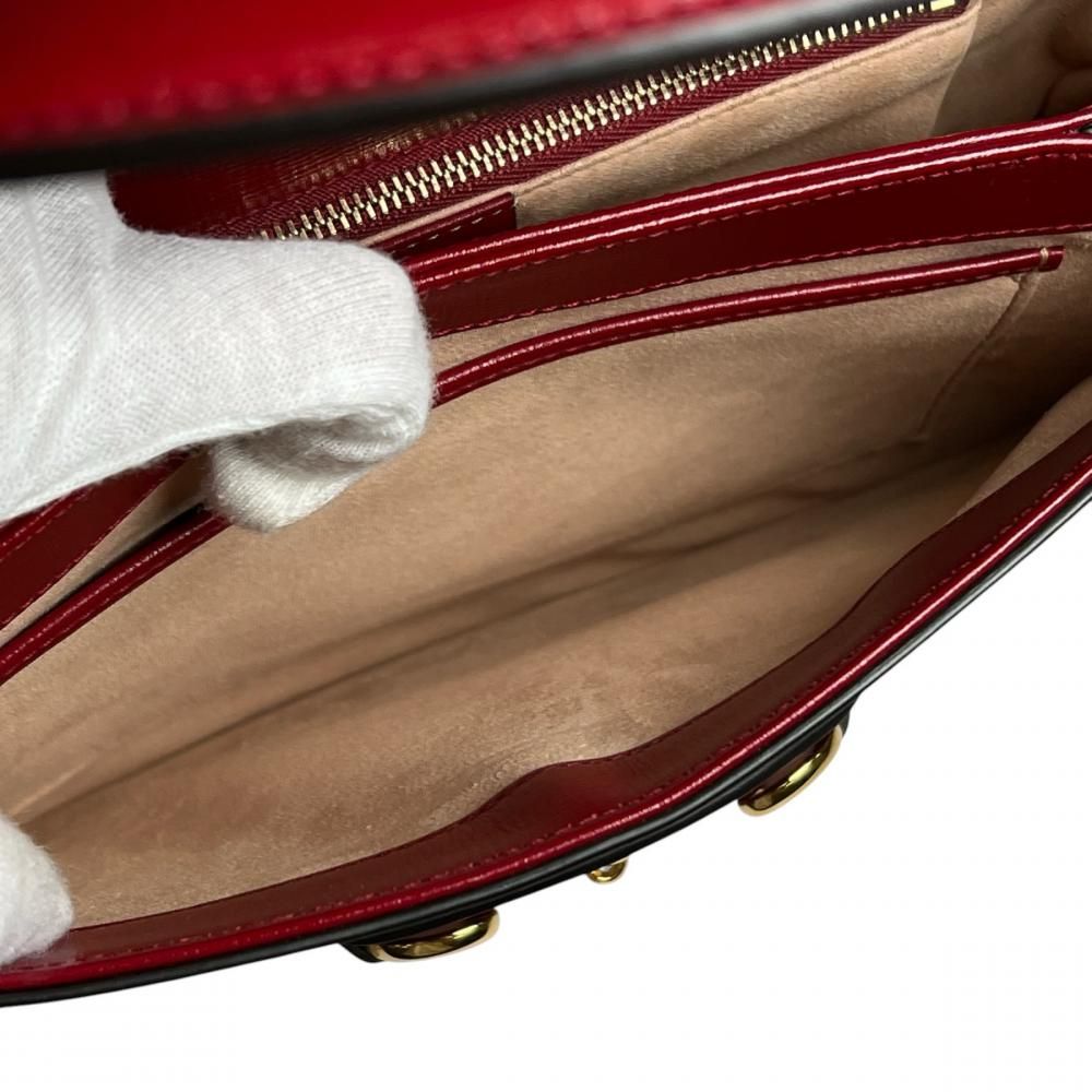 Gucci Shoulder Bag Horsebit 1955 Leather Red Gold — view 5