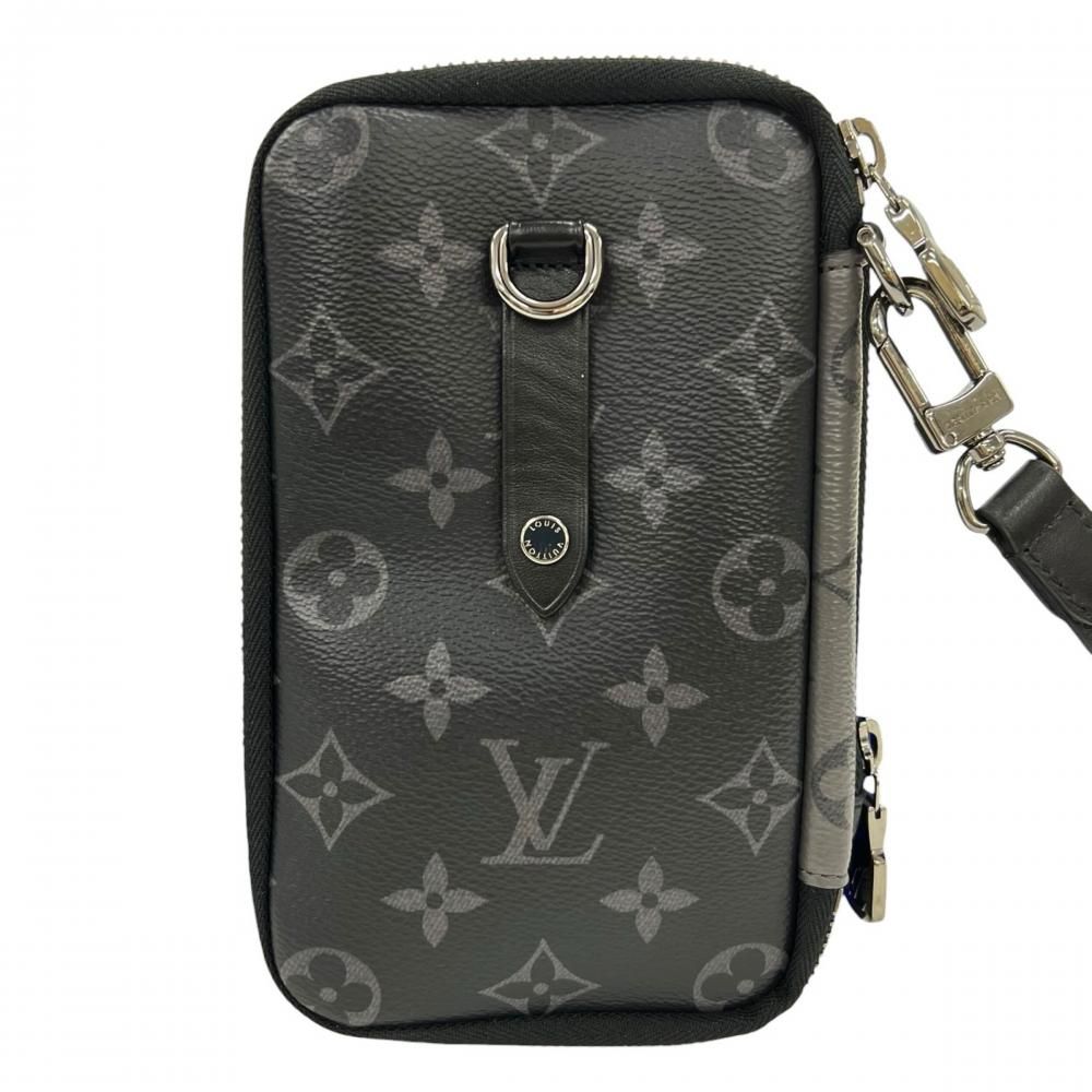 Louis Vuitton Shoulder Bag Monogram Eclipse Double Phone Pouch Card Case — view 2