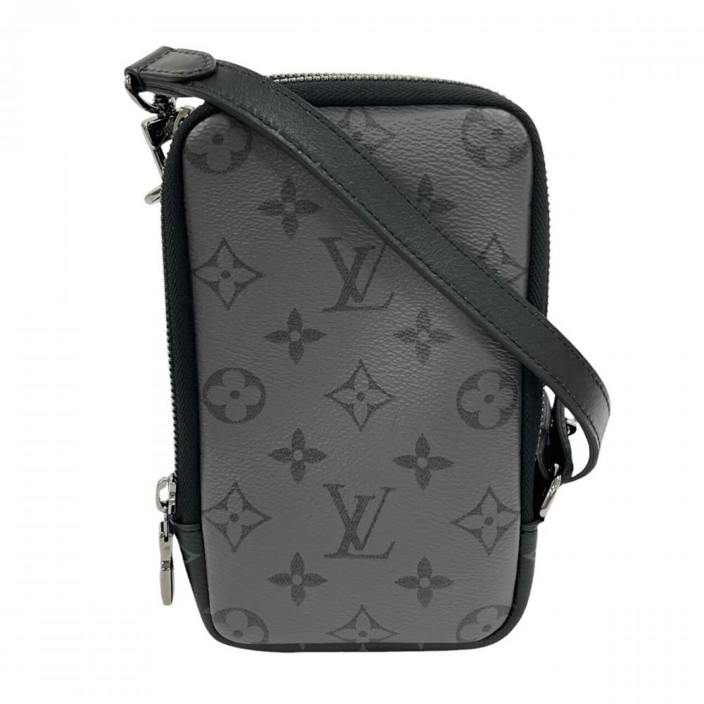 Louis Vuitton Shoulder Bag Monogram Eclipse Double Phone Pouch Card Case