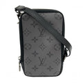 Louis Vuitton Shoulder Bag Monogram Eclipse Double Phone Pouch Card Case