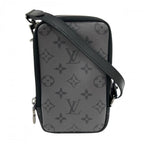 Louis Vuitton Shoulder Bag Monogram Eclipse Double Phone Pouch Card Case