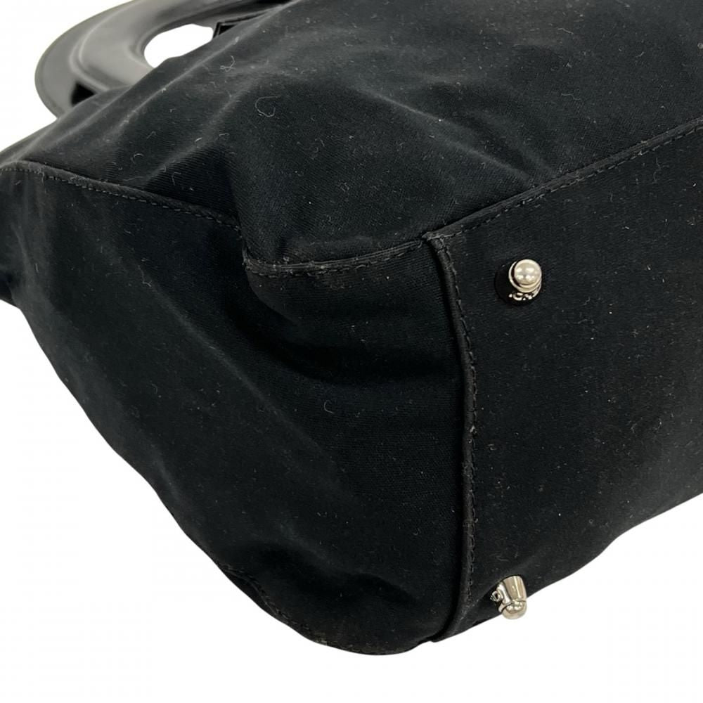 Fendi Handbag Jersey Black Silver — view 8