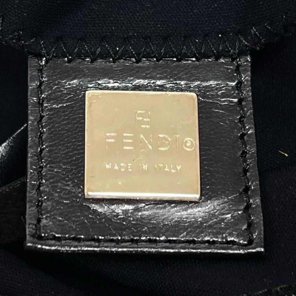Fendi Handbag Jersey Black Silver — view 5