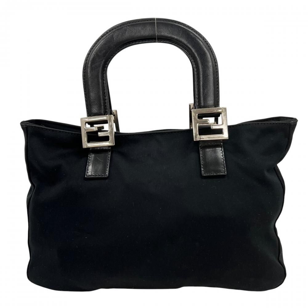 Fendi Handbag Jersey Black Silver — view 2
