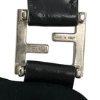 Fendi Handbag Jersey Black Silver — view 6