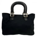 Fendi Handbag Jersey Black Silver
