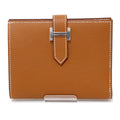 Hermes Bearn Compact Bifold Wallet Veau Epsom Gold Silver