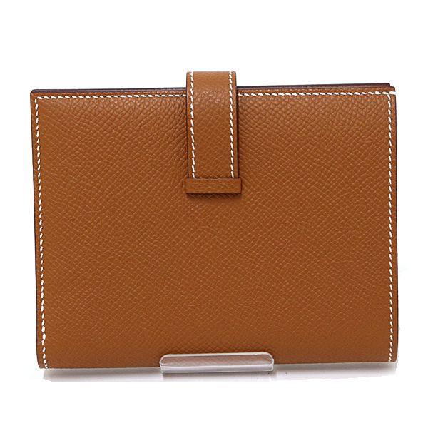 Hermes Bearn Compact Bifold Wallet Veau Epsom Gold Silver — view 3