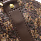 Louis Vuitton Boston Bag Keepall Bandouliere 55 Damier Canvas Ebene Gold Brown — view 7