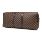 Louis Vuitton Boston Bag Keepall Bandouliere 55 Damier Canvas Ebene Gold Brown — view 3