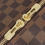 Louis Vuitton Boston Bag Keepall Bandouliere 55 Damier Canvas Ebene Gold Brown — view 5