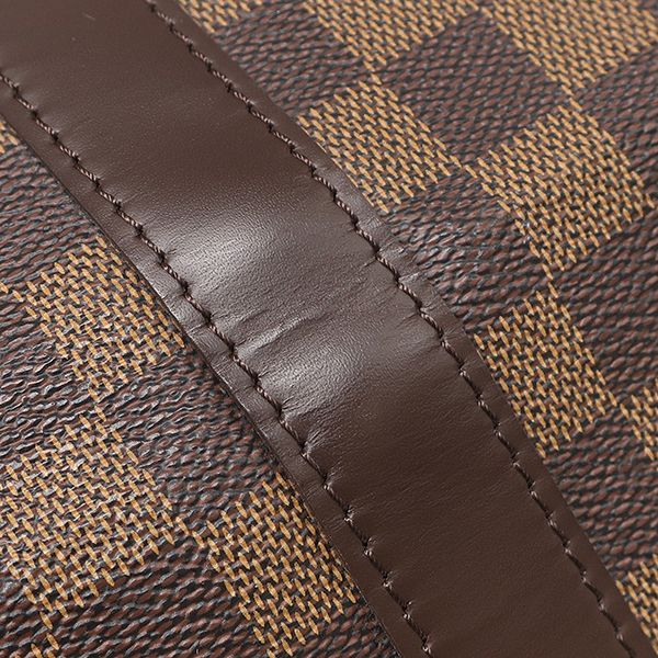 Louis Vuitton Boston Bag Keepall Bandouliere 55 Damier Canvas Ebene Gold Brown — view 8