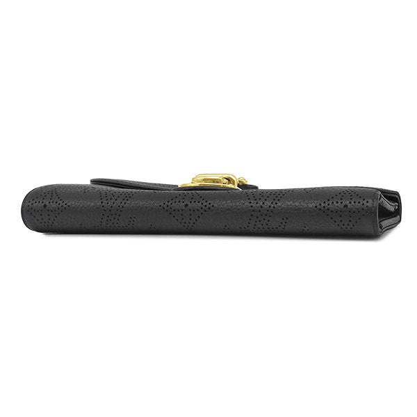 Louis Vuitton Trifold Wallet Portefeuille Amelia Monogram Mahina Black Gold — view 3