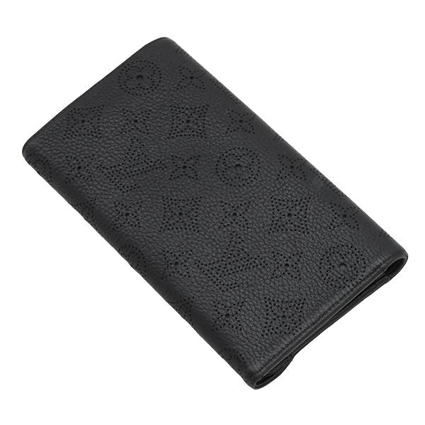Louis Vuitton Trifold Wallet Portefeuille Amelia Monogram Mahina Black Gold — view 2