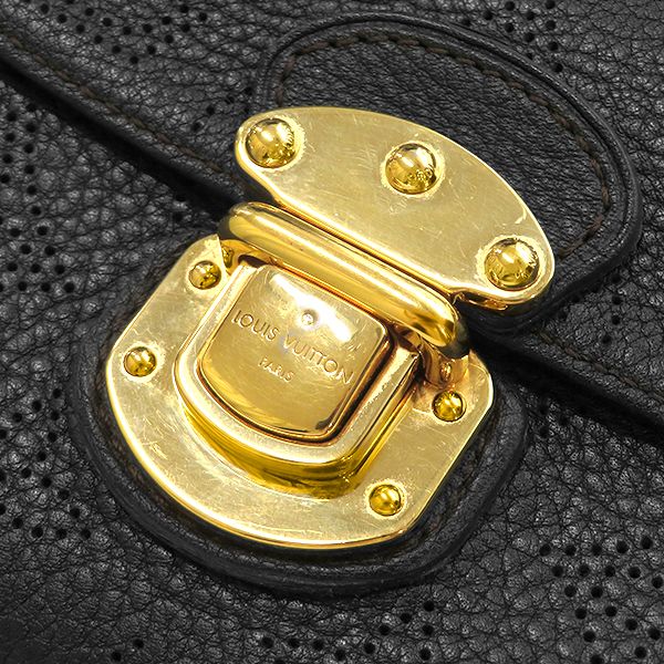 Louis Vuitton Trifold Wallet Portefeuille Amelia Monogram Mahina Black Gold — view 6