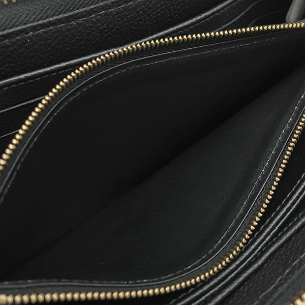 Louis Vuitton Wallet Zippy Monogram Empreinte Bicolor Leather Black Beige Gold — view 8