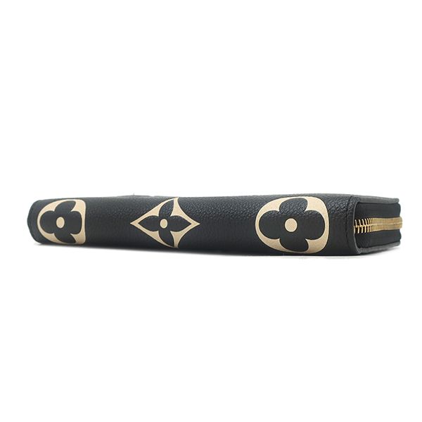 Louis Vuitton Wallet Zippy Monogram Empreinte Bicolor Leather Black Beige Gold — view 3