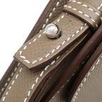 Hermes Clutch Sac a Depeche 24 Veau Epsom Etoupe Silver — view 6