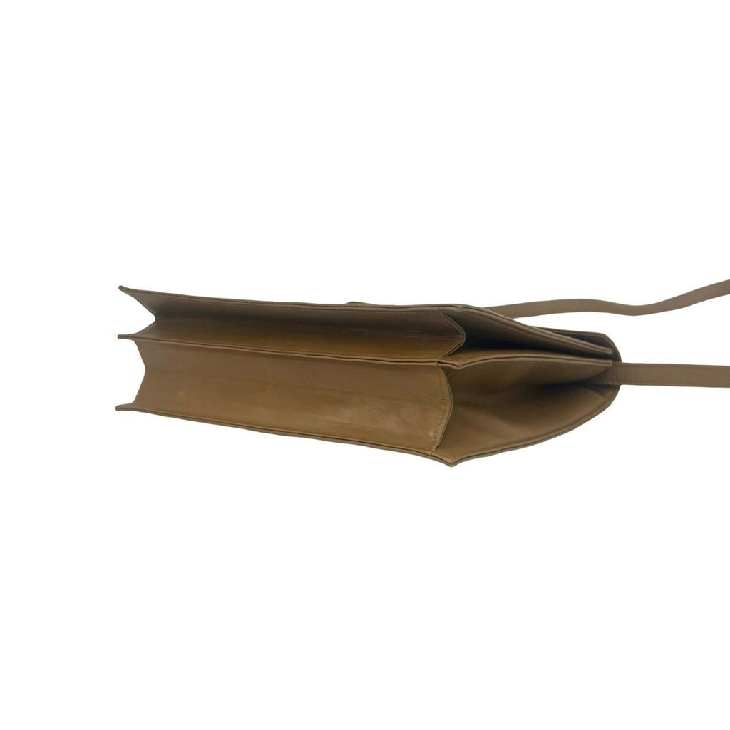 Saint Laurent Vintage Stitch Leather Shoulder Bag Pochette Brown — view 8