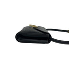 Celine Vintage Circle Logo Leather Shoulder Bag Pochette Crossbody Black — view 6