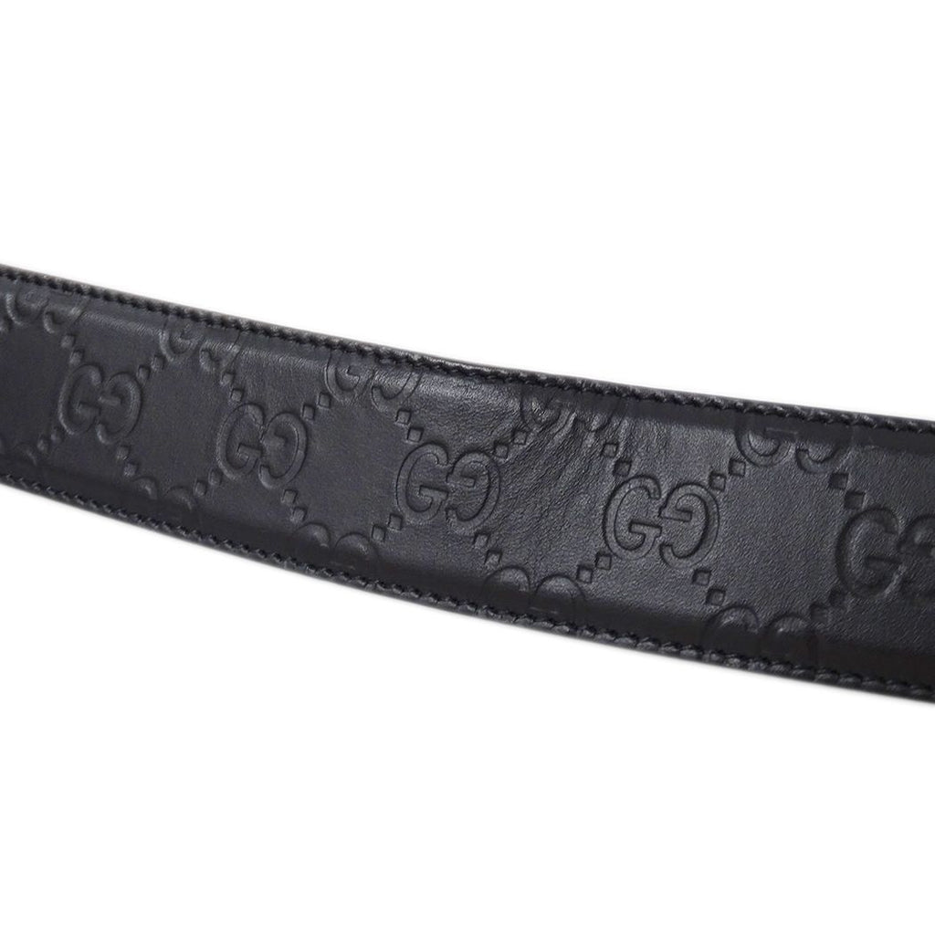 Gucci Belt Interlocking G Guccissima Leather Black 85 Cool — view 8