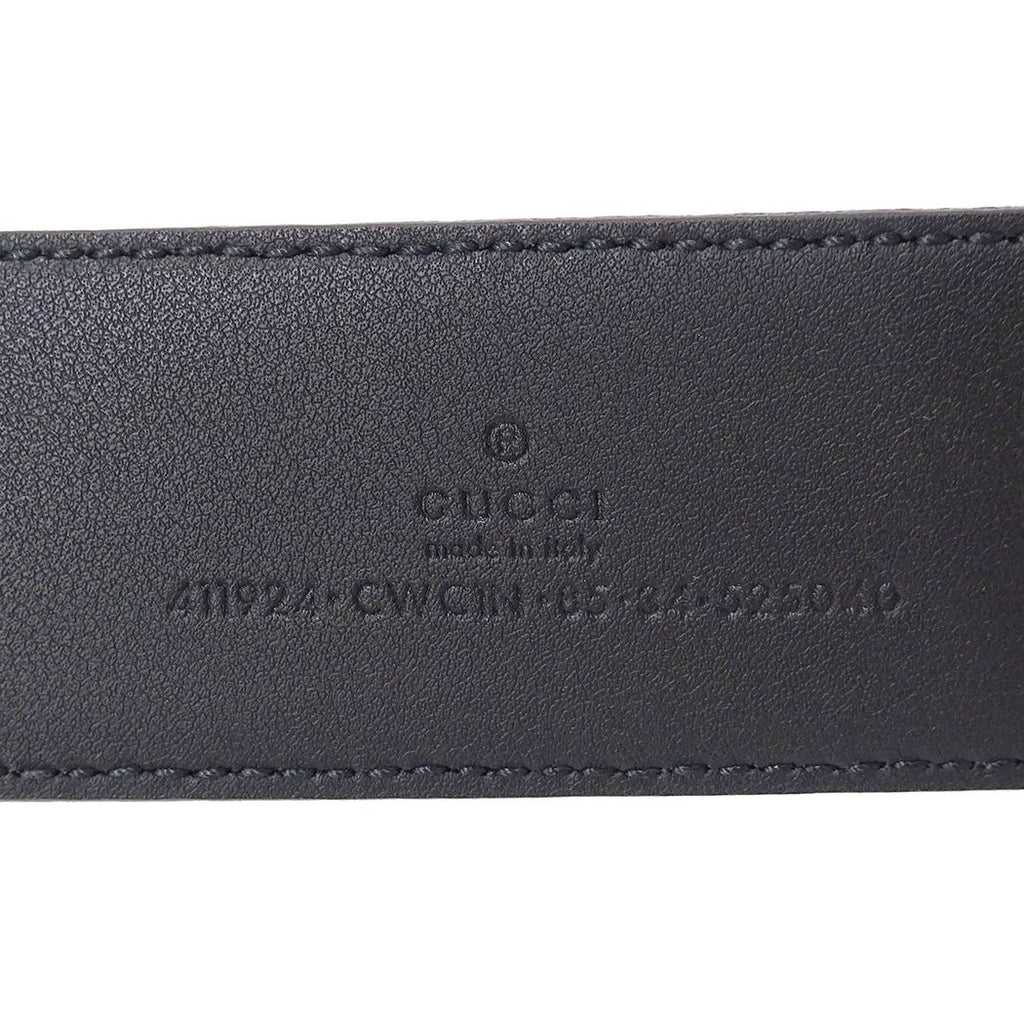 Gucci Belt Interlocking G Guccissima Leather Black 85 Cool — view 5