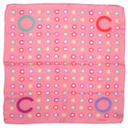 Chanel Logo Scarf Silk Pink
