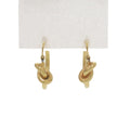 Celine Knot Hoop Earrings Gold