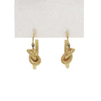 Celine Knot Hoop Earrings Gold