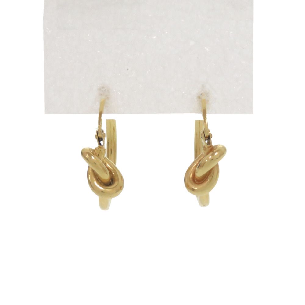 Celine Knot Hoop Earrings Gold