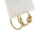 Celine Knot Hoop Earrings Gold — view 3