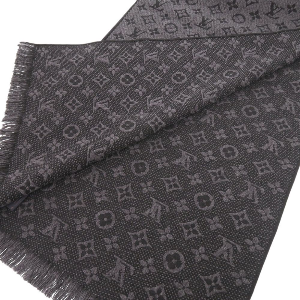 Louis Vuitton Monogram Classic Wool Anthracite Scarf — view 3