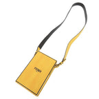 Fendi Vertical Box Leather Yellow Shoulder Bag — view 5