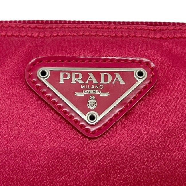 Prada Pouch Case 59 Satin Raso Vermiglio Shocking Pink — view 7