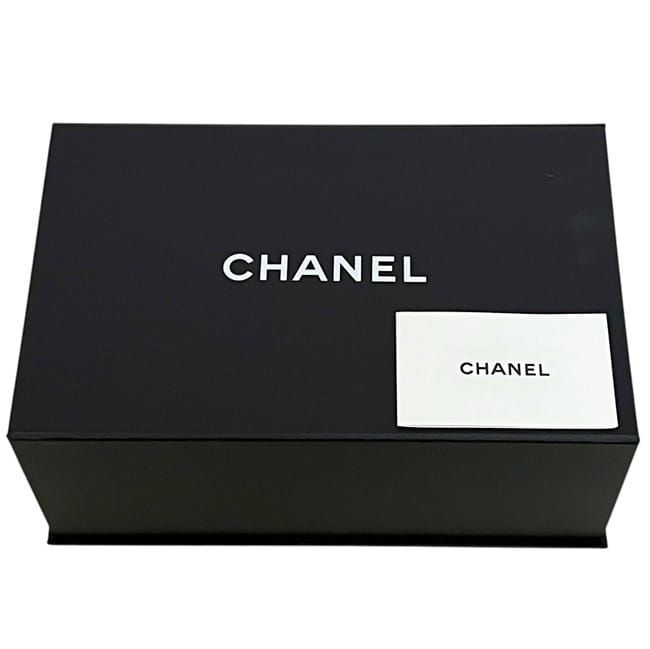 Chanel Shawl Reversible Logo Cashmere Silk Black Scarf — view 7