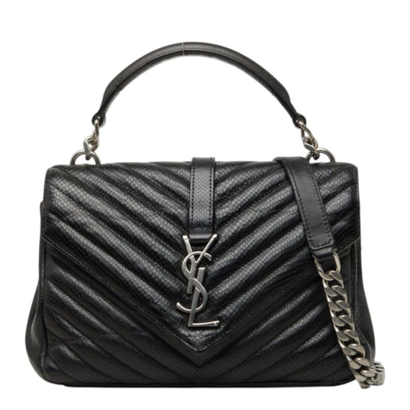 Saint Laurent Matelasse Chevron Quilted Carre Medium Collage Cassandra
