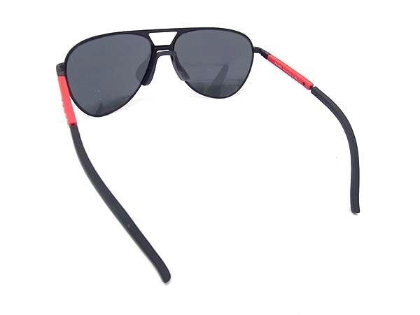 Prada Sunglasses Sports Linea Rossa Black Lens Clear Metal Resin Aviator Eyewear — view 2