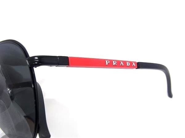 Prada Sunglasses Sports Linea Rossa Black Lens Clear Metal Resin Aviator Eyewear — view 3