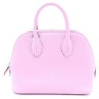 Hermes Bolide 1923 Mini Mauve Sylvestre Gable 2-Way Shoulder Bag Pink Silver