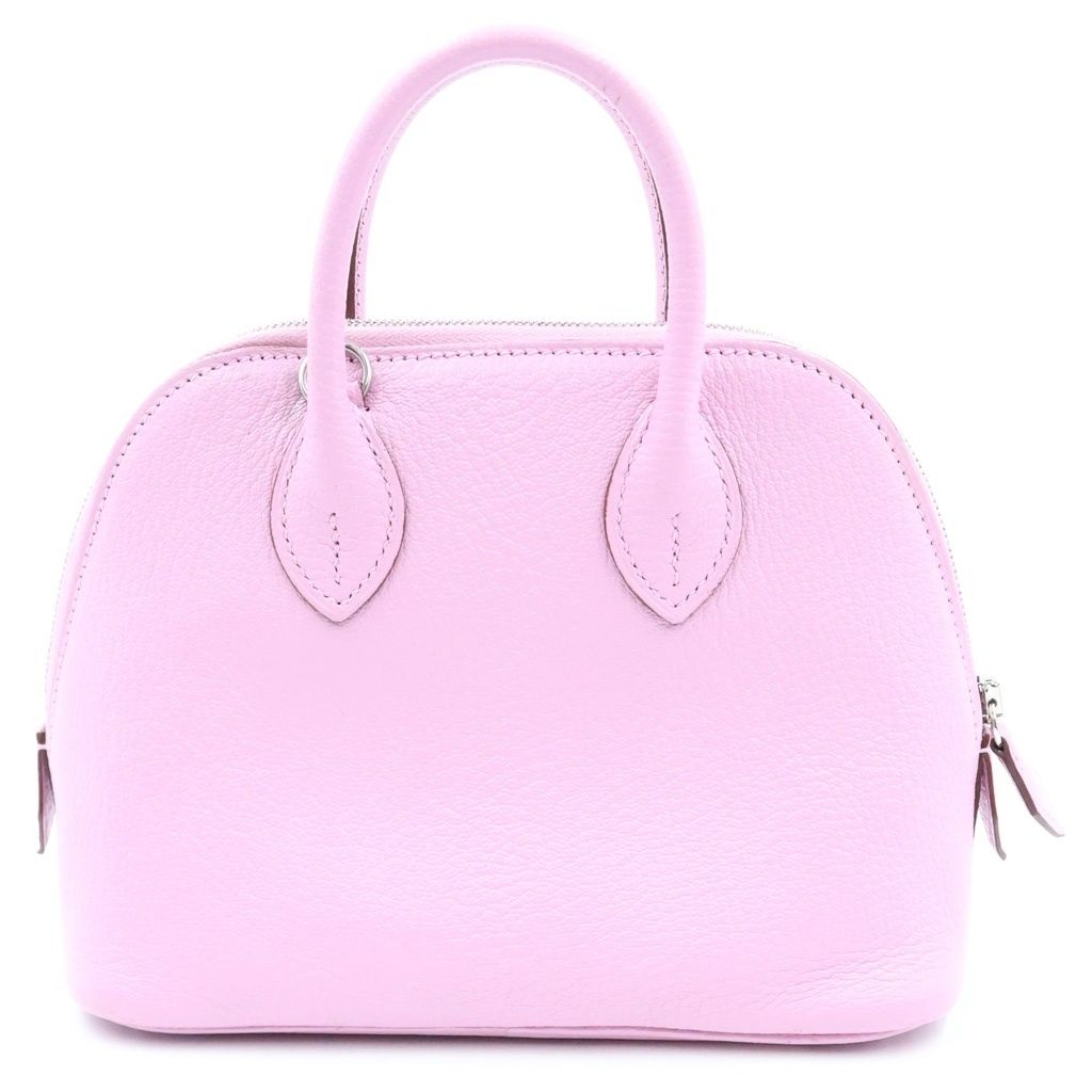 Hermes Bolide 1923 Mini Mauve Sylvestre Gable 2-Way Shoulder Bag Pink Silver — view 4