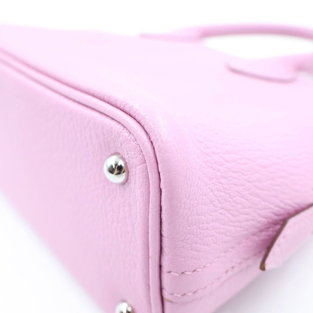 Hermes Bolide 1923 Mini Mauve Sylvestre Gable 2-Way Shoulder Bag Pink Silver — view 7