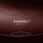 Chanel Quilted CC Logo Double Flap Chain Shoulder Bag Black Caviar Leather — view 5
