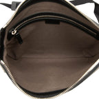 Gucci GG Supreme Crossbody Shoulder Bag Beige Black Leather — view 4