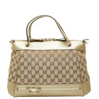 Gucci GG Canvas Mayfair Handbag Beige Gold