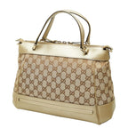 Gucci GG Canvas Mayfair Handbag Beige Gold — view 2