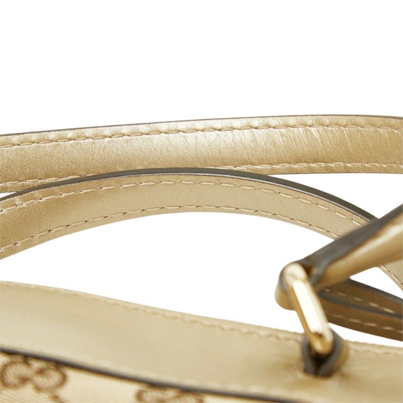 Gucci GG Canvas Mayfair Handbag Beige Gold — view 8
