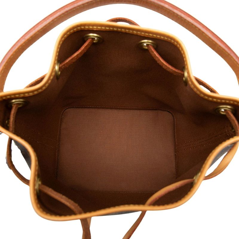Louis Vuitton Monogram Mini Noe Handbag Brown Leather — view 4