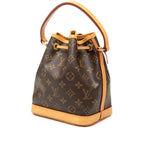 Louis Vuitton Monogram Mini Noe Handbag Brown Leather — view 2