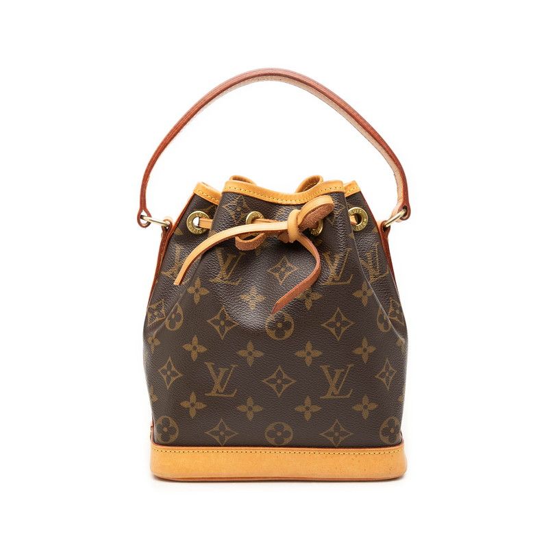 Louis Vuitton Monogram Mini Noe Handbag Brown Leather